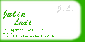 julia ladi business card