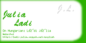 julia ladi business card